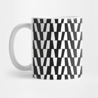 Bold Monochromatic Geometric Pattern 3 in Black and White Mug